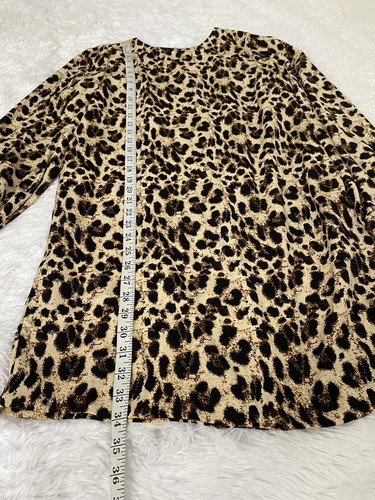 Reynah Couture Mini Dress Leopard Animal Print Size 6 Balloon Long Sleeves - Picture 3 of 14