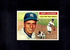 1956 TOPPS #316 JERRY COLEMAN--BV $25--YANKEES--NO CREASES--EX/EX/MT