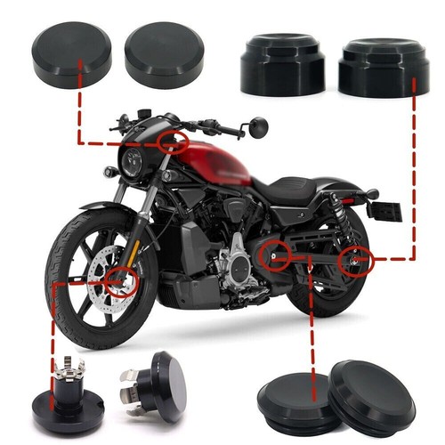 For Harley Nightster 975 Axle Nut Protector Covers Cap Set RH 975 S 2022-2024 - Picture 2 of 16