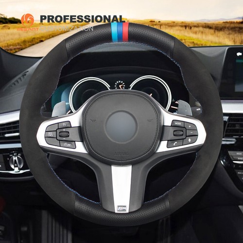 Cubierta de volante de gamuza de cuero real Mewant para BMW G20 F44 G22 G26 G30 G32 - Imagen 3 de 68