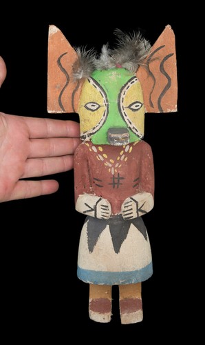 Antik Puppe Stil Eule Hopi Wuhti Kachina Native American 34 CM #24 - Picture 2 of 6