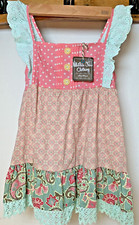 Matilda Jane Cooling Off Tunic Shirt Girls Happy and Free Eyelet Lace Sz 14 NWT