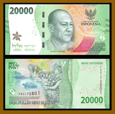 Indonesia 20000 Rupiah, 2022 P-166a Authentic IDR Unc