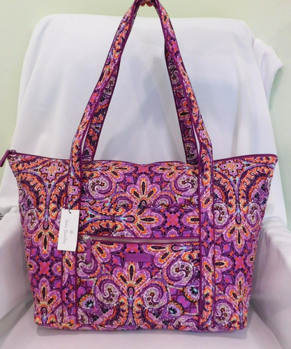 VERA BRADLEY Iconic Large Miller Travel Bag Tote - Dream Tapestry - Purple - NWT - Picture 2 of 7