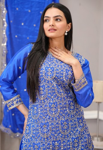 Salwar Kameez Party Wear Indian Pakistani Designer Wedding Bollywood Dress suit - Picture 4 of 8