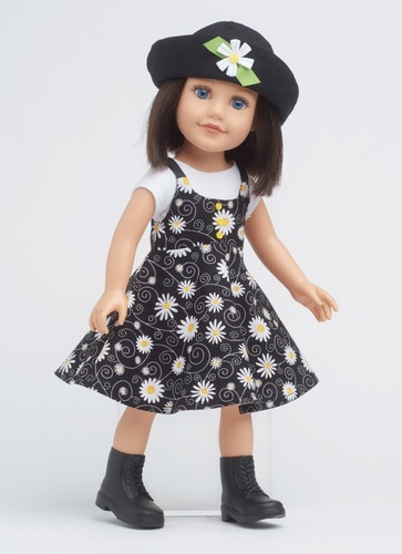 SIMPLICITY 9566 DOLLS CLOTHES Sewing Pattern Sizes 18" 45.5cm Top Skirt Cardigan - Picture 5 of 7