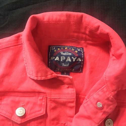 Hip PAPAYA Red Vest Girls Small 6 7 8 Floral Trim - Picture 3 of 4