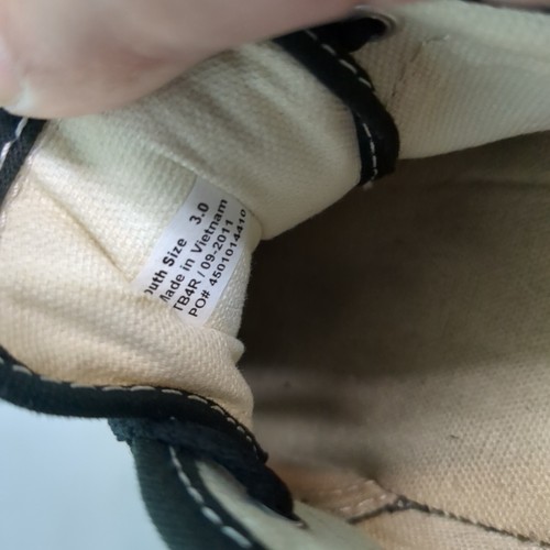 Scarpe sneakers Vans off the wall nere taglia 3 giovani skate nere grunge - Foto 4 di 5