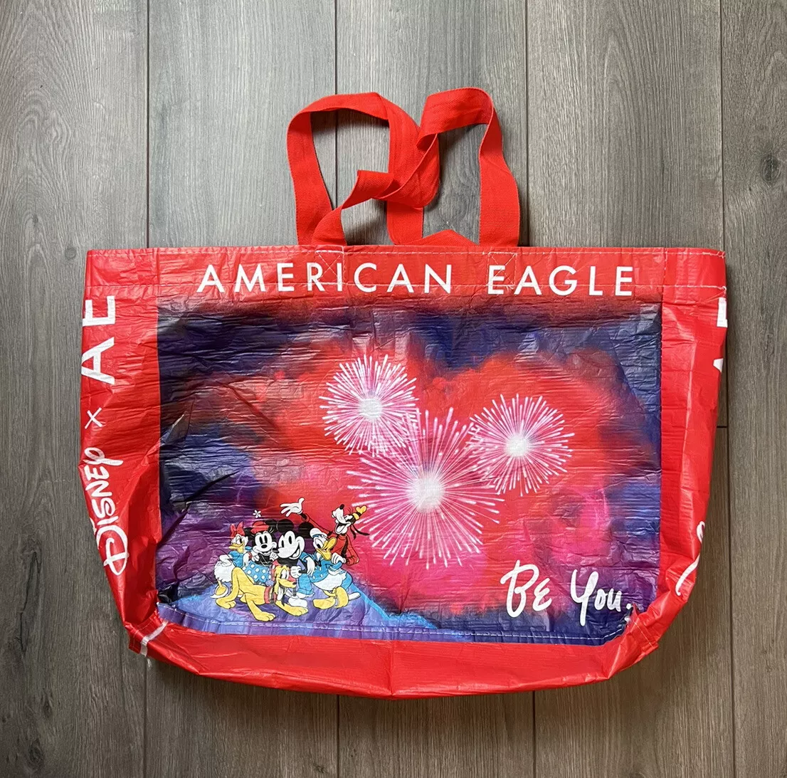 American Eagle X Disney BE YOU Reusable Shopping Tote Bag 19x16 Mickey Minnie