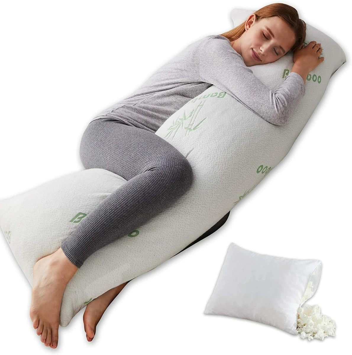 Full Body Pillow for Side Sleepers | Shredded Memory Foam Pillow