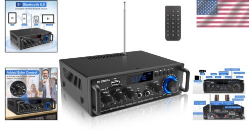 Versatile Bluetooth Amplifier with RCA/USB Inputs - Ideal for Karaoke & Parties - Picture 2 of 9