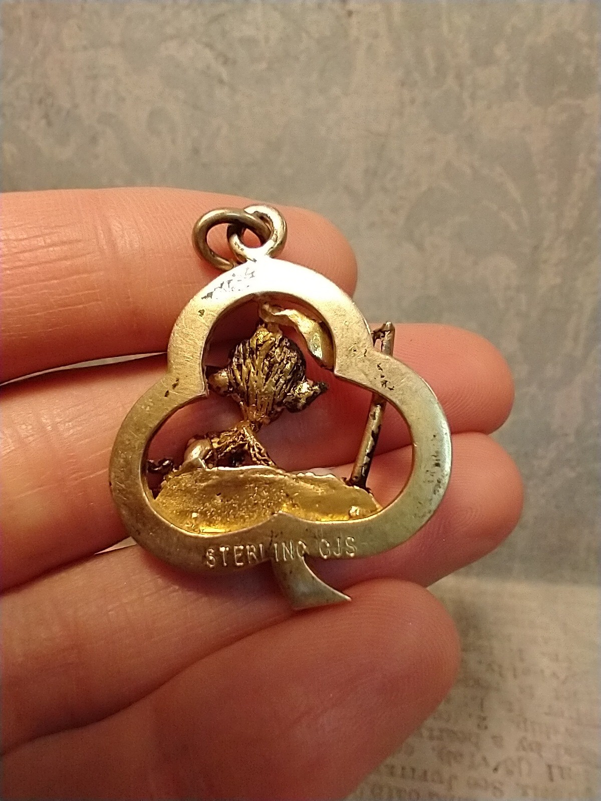 STERLING Silver Figural Pixie Elf IMP Golf Lucky … - image 4