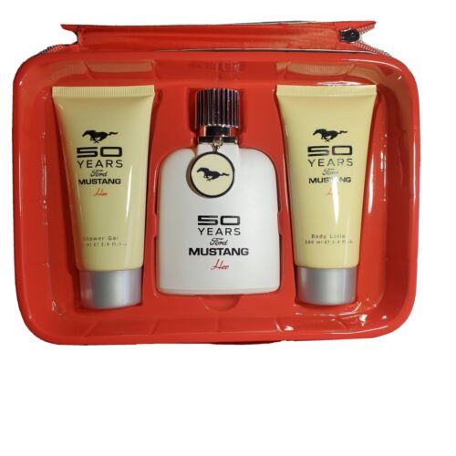 50 Years Ford Mustang 3 Piece Gift Set for Her EDP + Shower Gel + Body Lotion - Picture 3 of 5