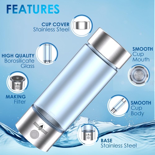 Hydrogen Water Bottle 2024 Hydrogen Water Bottle Generator with SPE PEM Techn... - Picture 3 of 6