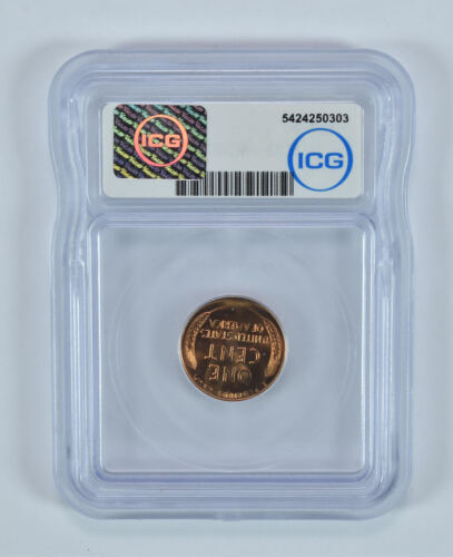 1955-S Lincoln Wheat Cent MS67 RD ICG - Picture 2 of 5