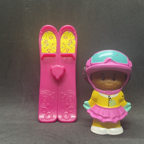 Fisher Price Little People Eddie Snowboarder Tessa Skier Sled 5 Pieces - Picture 6 of 17