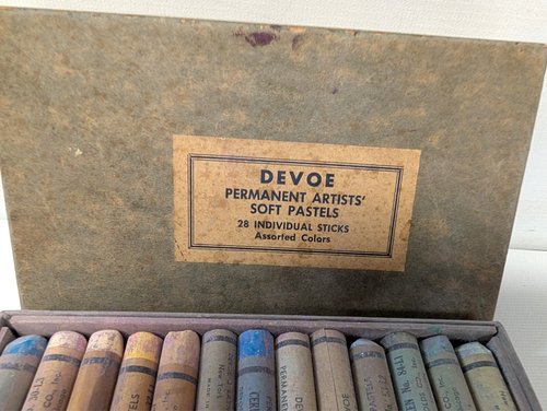 DE COLECCIÓN DEVOE Pasteles Suaves Permanentes Artistas Materiales 28 Palos En Caja Original - Imagen 3 de 4