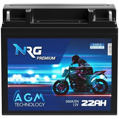 NRG 51913 Batterie AGM Motorradbatterie 12V 22Ah 360A/EN Batterie BMW ABS 1200 - Bild 1 von 4