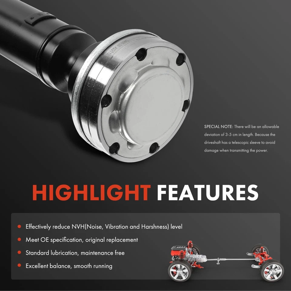 Реквизитный вал заднего карданного вала в сборе для Oldsmobile Bravada 1998-2001 4,3 л полный привод - Изображение 4 из 4