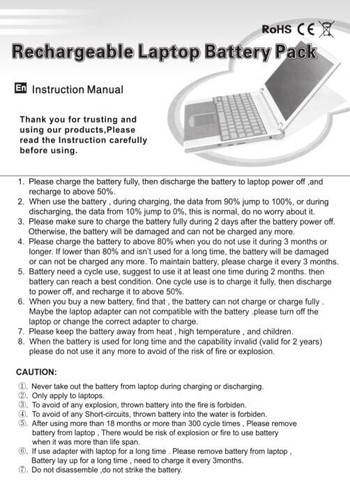 6 Cell Laptop Battery AS09A31 For GATEWAY MS2268 MS2273 MS2274 AS09A61 AS09A73 - Picture 4 of 4