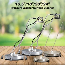 Roomark 16.5"/18"/20"/24" Pressure Washer Surface Cleaner w/ Wheels 4000 PSI