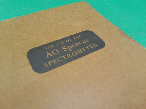 AO Spencer Spectrometer pamphlet vintage Estey 1938 American Optical - Picture 2 of 5