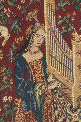 Dama y el Órgano Medieval Unicornio Belga Tapiz Arte de Pared Colgante (Nuevo) - Imagen 5 de 6