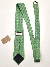 NEW $135 Altea Men's Neck Tie 100% SILK Green Medallion Floral MADE IN ITALY