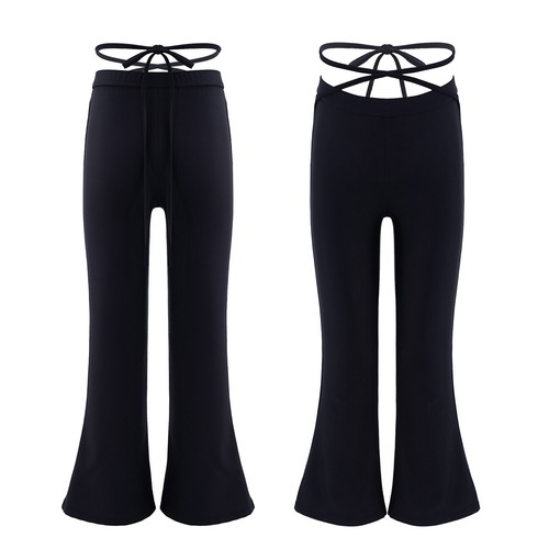 Kids Girls Figure Skating Pants Stretchy Sports Bottoms Elastic Waistband Yoga - Picture 31 of 36