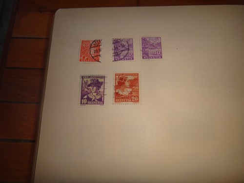 switzerland collection of used stamps 7 pages from older album - Picture 7 of 7