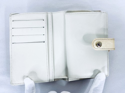 Louis Vuitton Vernis Pearl White Patent Leather Bifold Wallet Coin Purse France - Picture 7 of 12