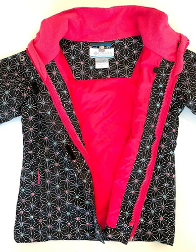 Columbia Omni-Tech Black Stars Zip-Up Jacket Size Youth Girls XS - Picture 4 of 7