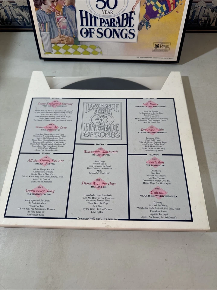 Lawrence Welk Hit Parade Of Songs 5 Vinyl Box Set EX Foto 2 de 4