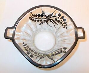 2 Silver Plate Bowls VTG Sterling Silver And Glass 5 12 Wine Coaster