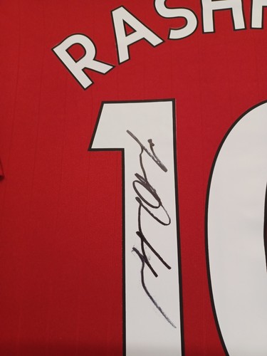 Eingerahmt Neu Marcus Rashford Unterzeichnet Shirt Signiert Trikot Display - 第 5/6 張圖片