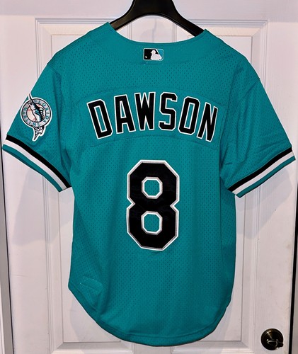 MITCHELL & NESS MLB Miami Marlins #8 Dawson Teal Baseball Jersey NEW Mens XL 48 - Picture 5 of 8