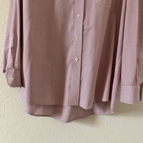 VAN HEUSEN Wrinkle Free Stripe Button Down Shirt Men Size 17 34/35 - Picture 2 of 7