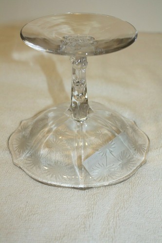 Fostoria Lido crystal Comport, (2) Stemmed Water Goblets, (2) Iced Tea Tumblers - Picture 11 of 12