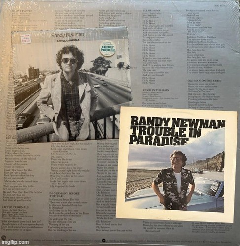 Randy Newman Little Creatures 1977 und Trouble in Paradise 1983 Vinyl Schallplatten