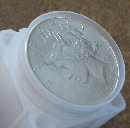 ORIGINAL ROLL 1925 PEACE SILVER DOLLARS CH/GEM BU - Picture 3 of 3
