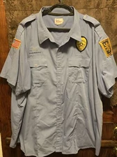 US AIRWAYS SECURITY 5XL Button Up Uniform Shirt Defunct Airline Military Style I