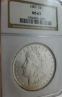 1887 P Morgan Silver Dollar NGC MS63 - DC129
