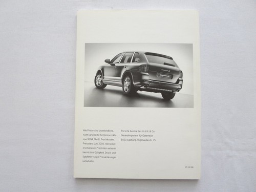 2005 Porsche Cayenne Price & Options Sales Brochure Book Catalog GERMAN - Picture 5 of 5