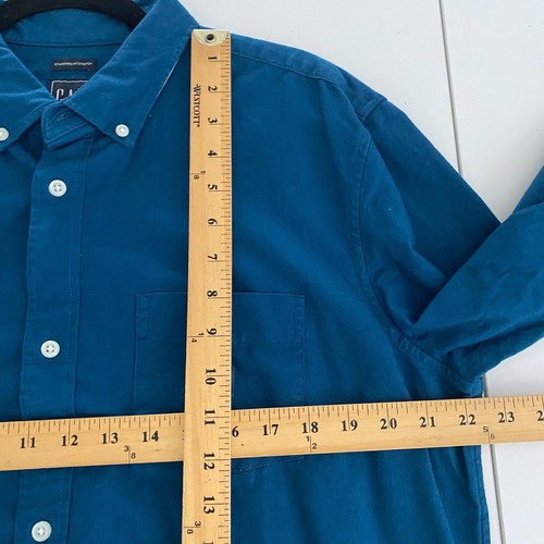Gap Oxford Shirt in Standard Fit Size Large Tall Blue Button Down Stretch - Picture 8 of 11
