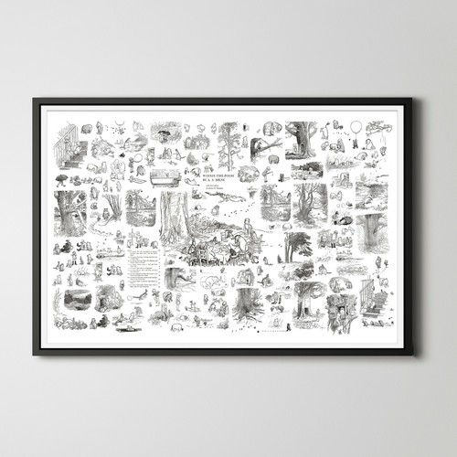 1926 Winnie Puuh Illustration POSTER! (mehrere Größen) - Kunst - Milne - Zeichnung - Bild 6 von 7