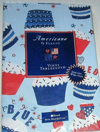 PATRIOTISCHE Vinyl Tischdecke Sortiment PATRIOTISCHE CUPCAKES [Ihre Wahl] - Bild 2 von 6