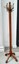 coat rack - oak wood with brass hooks vintage hat tree pick-up only