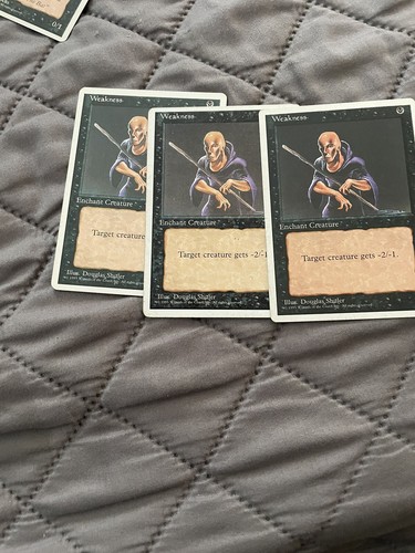 MTG - Magic the Gathering - Fourth Edition (1995) - Weakness  x3🔥🔥 - Picture 2 of 2
