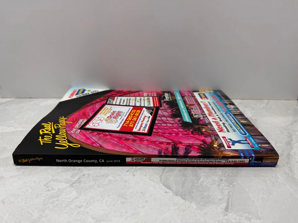 De colección ATT The Real Yellow Pages Orange County North CA 2018 códigos de área 562 657 714 Foto 3 de 4
