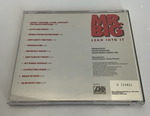 MR. BIG • Lean Into It ~ To Be With You CD 82209-2 Hair METAL - Picture 2 of 5